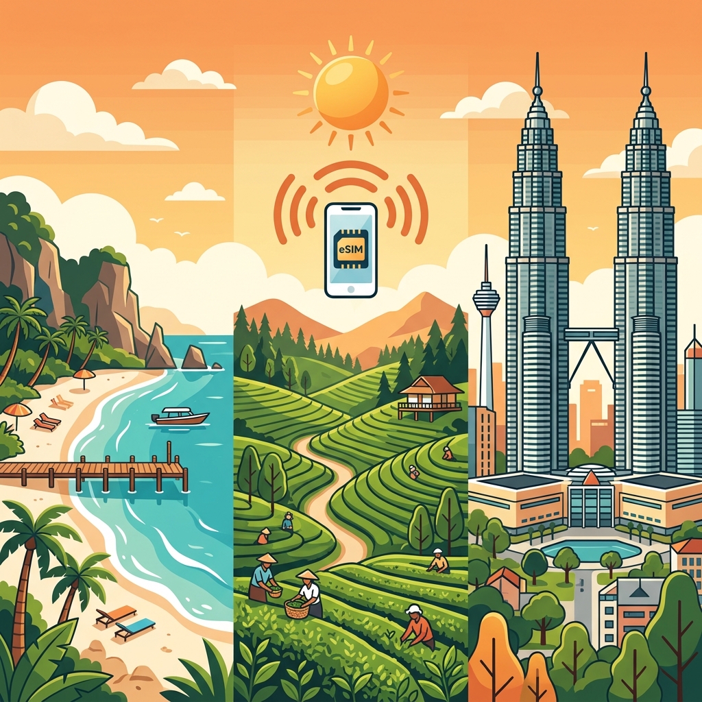 Malaysian Travel Landmarks Mobile Network Coverage